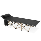 Magshion 75in camping cot open frame for fast setup and stability.