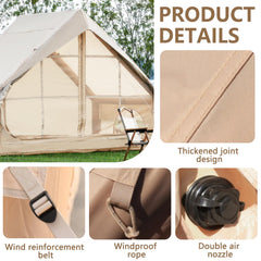 Majnesvon inflatable tent rapid inflation system in action enabling quick outdoor setup.