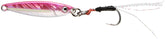 Major Craft JPM-3018GLOWPINK Jigpara Micro 3g front shot for ultra-light shore casting.