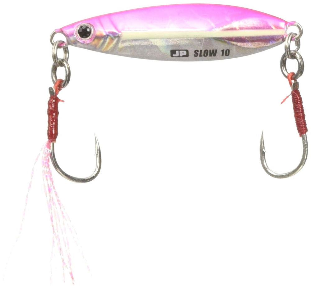 Major Craft JPSLOW-40018GLOWPINK oval body for precise slow fall in calm waters.