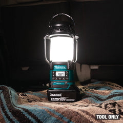 Makita XRM13 LED daylight white lighting for reading.