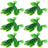 Malijnxin PVC frog lure for bass shows lifelike movement to attract bites.