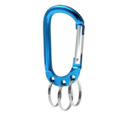 Mallofusa aluminum D-shaped carabiner buckle for secure keys and camping gear