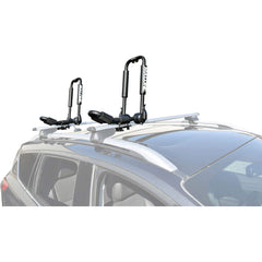 Malone FoldAway J Kayak Carrier folded neatly for compact storage and transport.