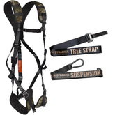 Malta Dynamics Hunter's Elite Ultralight harness front view Strata Camo for stealth hunting