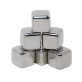 Mammoth Ice Bergs six stainless steel cubes cooling beverages without dilution for hours.