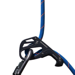 Mammut rope neatly coiled, ready to climb, showing tangle-free design.