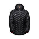 Mammut Broad Peak IN Hooded Jacket front view, compact warmth for alpine adventures