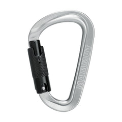 Mammut Classic HMS TwistLock Plus carabiner, front-angled view, ideal for belay station setup