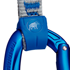 Mammut Crag quickdraw lower carabiner close-up showing protector