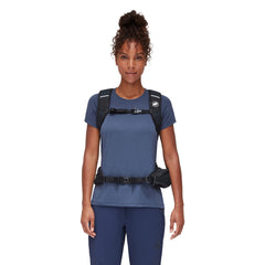 Mammut Lithium 20 trekking pole carrier keeps poles handy on trails