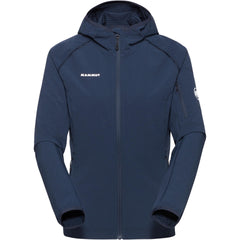 Mammut Madris Light Hooded Jacket front view for versatile outdoor warmth.