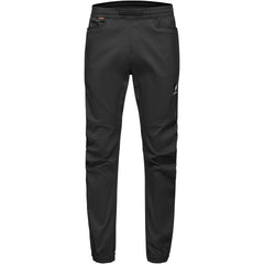 Mammut Massone Light Pants front view in black for unrestricted movement on climbs.