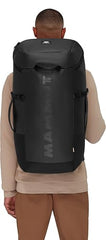Mammut Neon 55 backpack back panel access for rope and gear during climbs