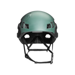 Mammut Wall Rider helmet side view highlighting the secure fit and compact silhouette