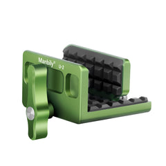 Manbily shooting saddle clamp rest head in green, side view shows durable field-ready design