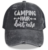 Front view of MANMESH HATT Camping Hair Don't Care Hat