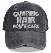 MANMESH HATT camping hat front view with vintage washed distressed mesh baseball cap
