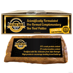 Mann Lake Ultra Bee Rocket Fuel Patties pack front view, high-protein bee nutrition for brood support