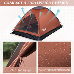 Mansader rain fly (detachable) keeps gear dry during sudden showers.