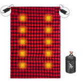 Mantuole heated sleeping bag pad setup showing portable warmth for camping