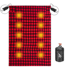 Mantuole heated sleeping bag pad setup showing portable warmth for camping