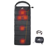 Mantuole rectangular heated sleeping bag front view showing full-body warmth potential