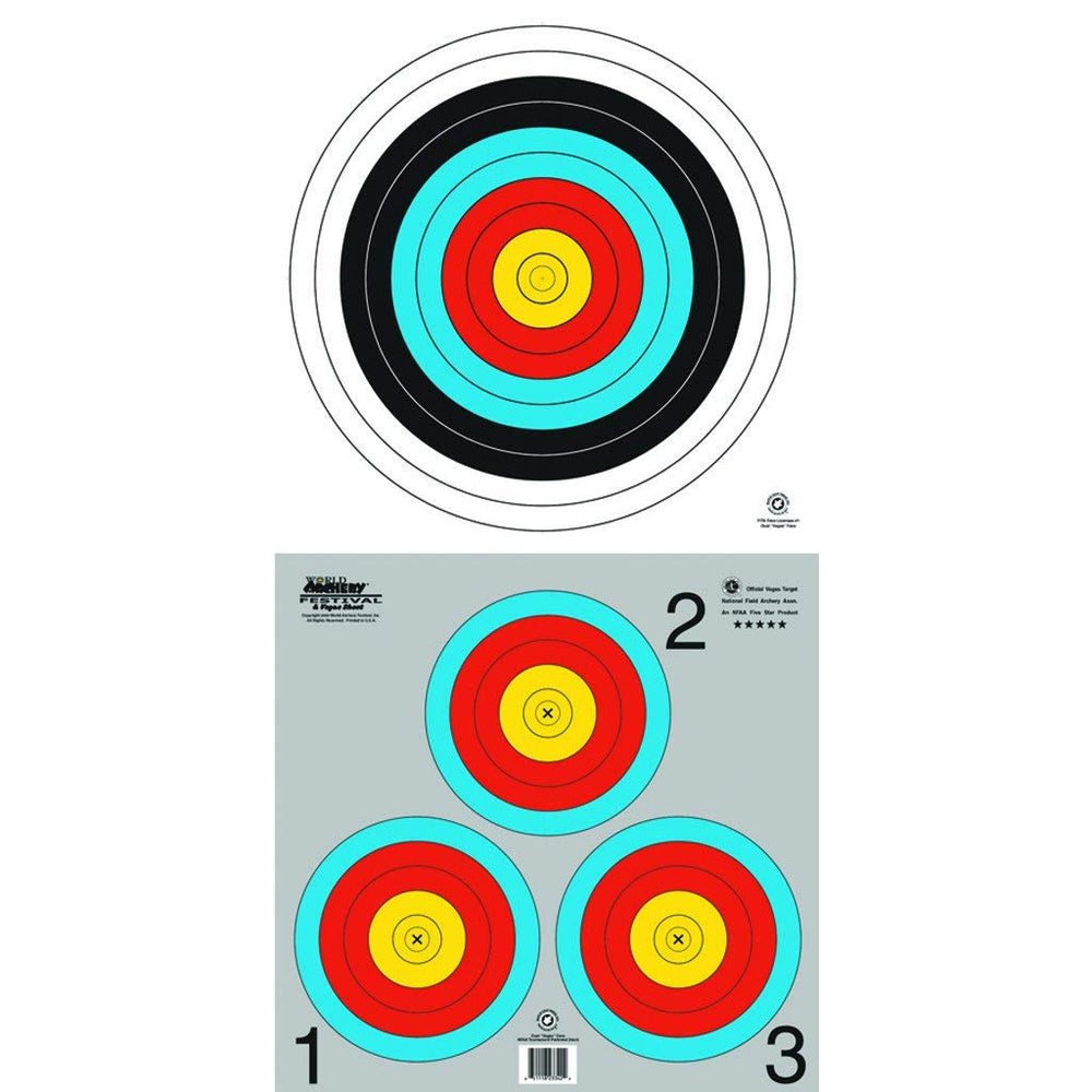 Maple Leaf Press Dual Vegas 100 pk target face for archery practice and events.
