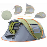 Maple99 4-person pop-up tent demonstrates quick setup for effortless outdoor shelter.