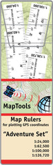 MapTools Adventure Set map rulers provide precise scales for field navigation and coordinate plotting.