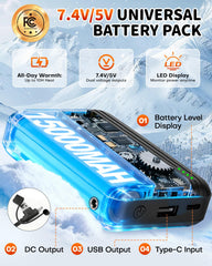 Maraiss heated vest battery and control panel enabling portable warmth.