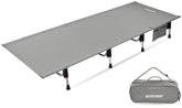 MARCHWAY cot with lever-lock assembly enables quick setup on uneven ground