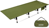 MARCHWAY cot open for quick setup at a campsite