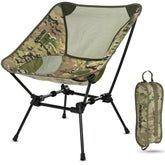 MARCHWAY ultralight folding chair in camo, highly portable for camping and travel