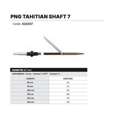 Mares 17-4PH stainless 7mm spear shaft delivering durability and corrosion resistance.