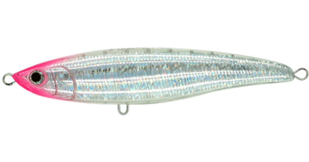 Maria Loaded F140 Pink Sardine lure boosts visibility and enticing action for saltwater casting.