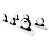 MARINE CITY 3-rod rack side view shows durable aluminum build for boat storage.