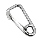 Marine City 316 stainless steel carabiner with spring-loaded gate for secure key or bottle attachment