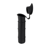 MARINE CITY Black Liner rod holder with cover for easy deck organization.