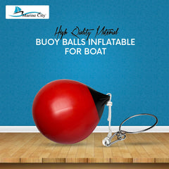 Inflatable buoy ball for marine use