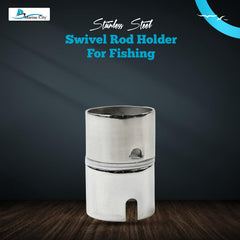 Marine City drop-in swivel rod holder four-pack installed on deck for easy mounting.