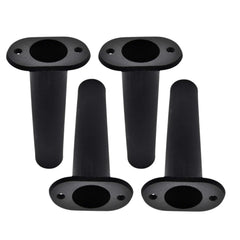 MARINE CITY flush-mount rod holder, 90-degree black, secures rods on deck.