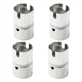 Marine City swivel rod holder close-up in polished 316 stainless steel for durability.