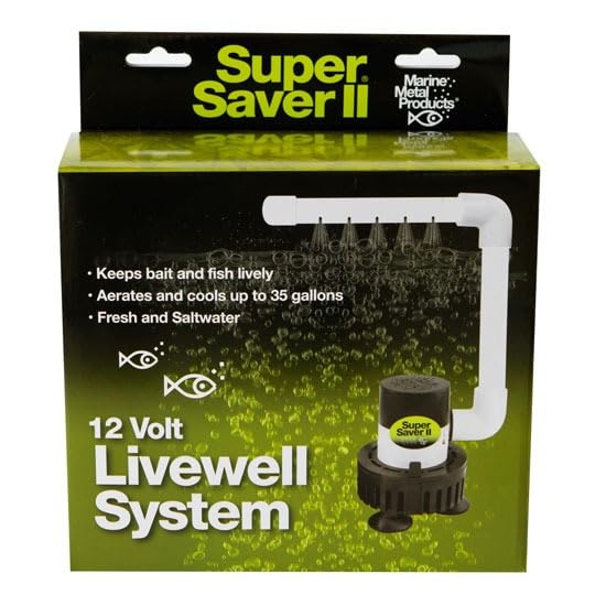 Marine Metal SS-II Live Well Bait System kit showing 500 GPH pump and components