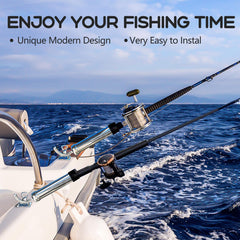 Rod holder with detachable base for easy installation