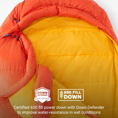 Marmot Always Summer dual-side zipper image showing easy access at night