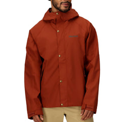 MARMOT Cascade jacket front view demonstrates waterproof protection for rainy hikes.