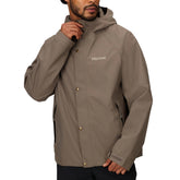 Marmot Cascade jacket nanopro fabric close-up showing waterproof protection for wet hikes