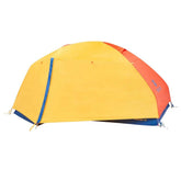 Marmot Limelight tent front view Solar/Red Sun with quick setup capability.