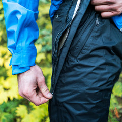 MARMOT PreCip Eco Full Zip Pant black back view highlights pocket placement for quick storage